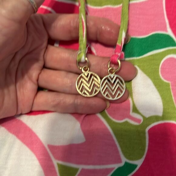 Beach Candie szS pink green white print drawstring hoodie with pockets EUC - Picture 6 of 14